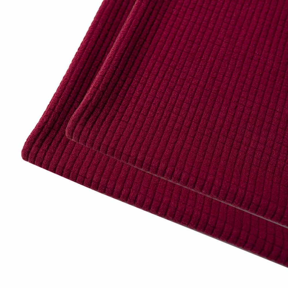 Swj-Swjssb Burgundy 2 Pack Throw Pillow Covers 18X18,20X20,Soft Corduroy Extra Large Cushion Covers For Living Room Sofa Super King Size Pillow Cases Decorative Couch Pillowcases(,40X40 Cm)