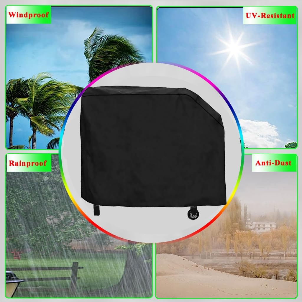 Grill Cover for Blackstone Duo 17 Griddle and Grill Combo, 600D Heavy Duty Waterproof Griddle Cover for Blackstone Model 1819 Grill Griddle Combo Black