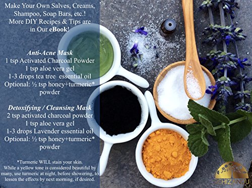 Schizandu Organics Activated Coconut Charcoal Powder, Vegan 100% Pure Detox | Use For Skin & Body Detoxification, Teeth Whitening, Digestive Health, To Alleviate Bloating And Gas #TOP5