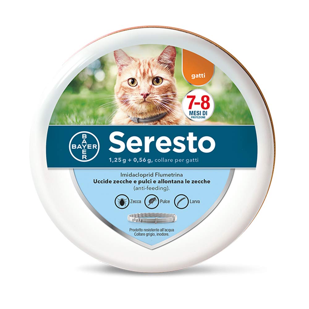 Seresto Collare Antiparassitario Per Gatti & Collare Cani Medio/Grande 8 Kg, 70 Cm
