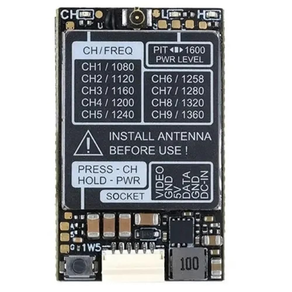 1,6 W VTX Audio Video 25 mW/1600 mW 9CH FPV Sender Modul 7-36 V Fit for 1,2G 1,3 G 1600 mW RC Long Range Flugzeug Drone