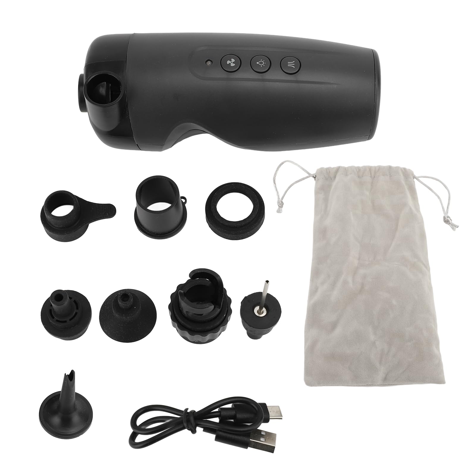 EMUKOEP Pompe de Gonflage électrique Compacte, 20 PSI, Valve de Gonflage Rapide, Lumière LED, Cellule au Lithium, pour Le Camping, Les Situations d'urgence