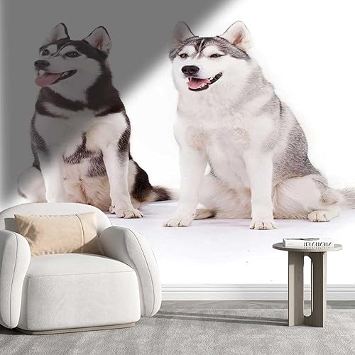 Miniatura 1 de Ideas para revestimientos de pared Alaskan Malamute Papel para Pared Decorativo Wainscoting Paneles Fácil de Quitar (Ancho) 137.8" X (H) 110"