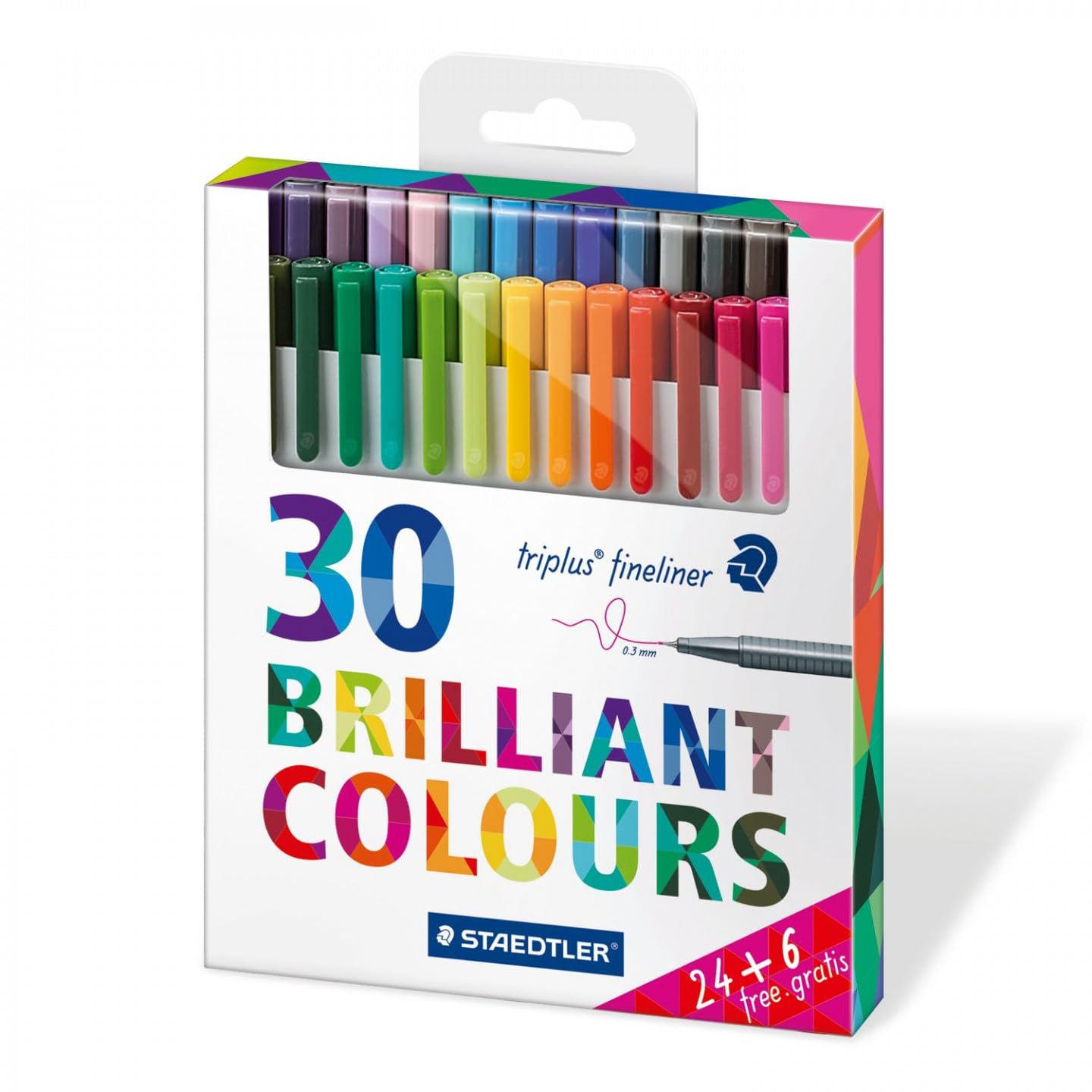 STAEDTLER Triplus 334 C30P Fine Liner Pens in 30 Colours