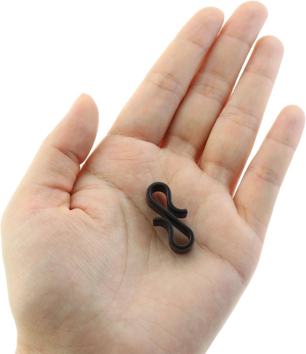 DGZZI 50PCS 28x8mm Black Mini S Hooks Plastic Two Way Hook Clothes/Towel Hanger Party Light Clip Hook Christmas Ornaments Small Hook