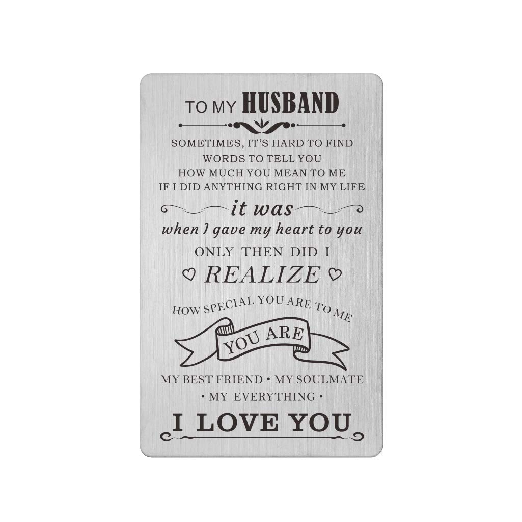 TGCNQ Fathers Day Card for Husband from Wife - Father’s Day Gifts for Husband Him Men I Love You