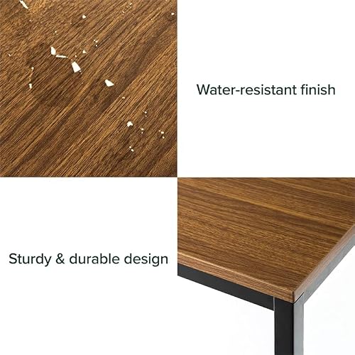 Zinus Jennifer 47 Inch Black Frame Desk / Computer Workstation / Office Desk / Easy Assembly, Brown #TOP4