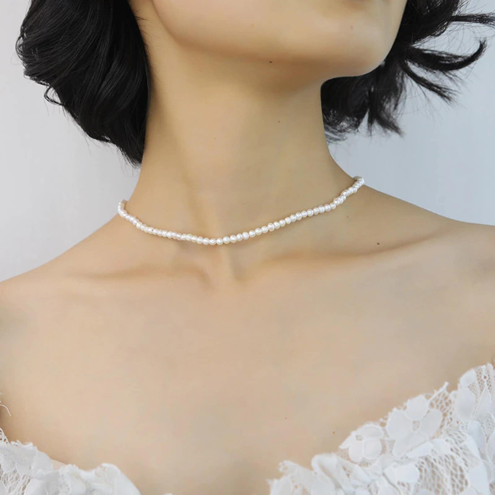 Collar Hexagonal Geométrico De Perlas De Agua Dulce A La Moda De Plata De Ley 925 para Mujer, Joyería para El Día De La Madre