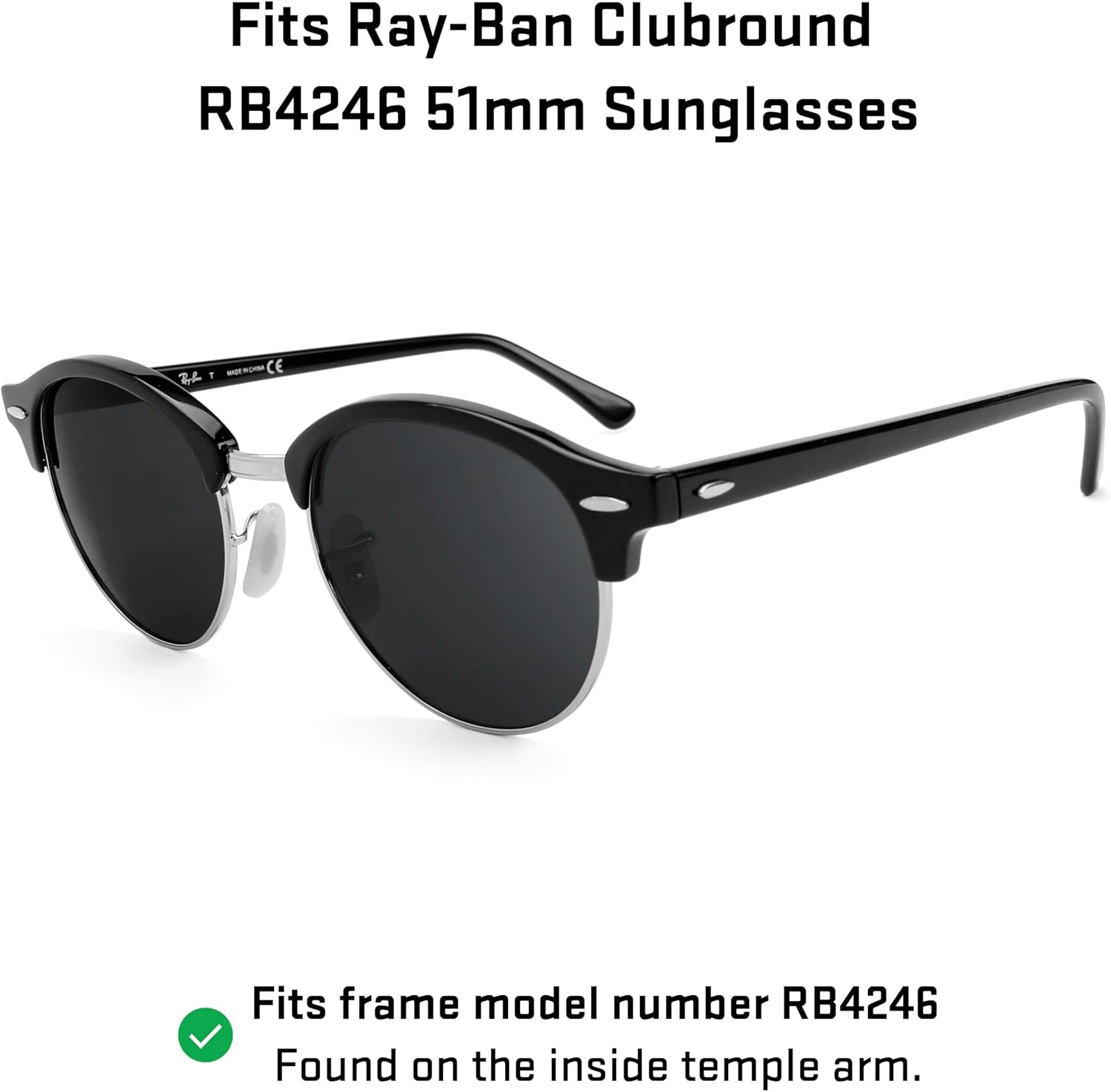 Revant Replacement Lenses for Ray-Ban Clubround RB4246 51mm