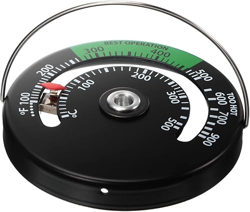 Miniatura 6 de Termómetro magnético para estufa, estufa de fuego, medidor de temperatura para leña de madera, tubo de chimenea, horno (1 pieza)
