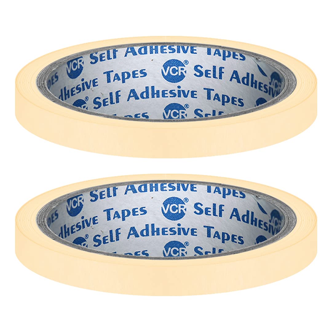 VCR Masking Tape - 20 Meters in Length 06mm / 0.25" Width - 2 Rolls Per Pack - Easy Tear Tape, Best for Carpenter, Labelling, Painting and leaves no residue after a peel. (B09DL8HS71) Amazon Price History, Amazon Price Tracker