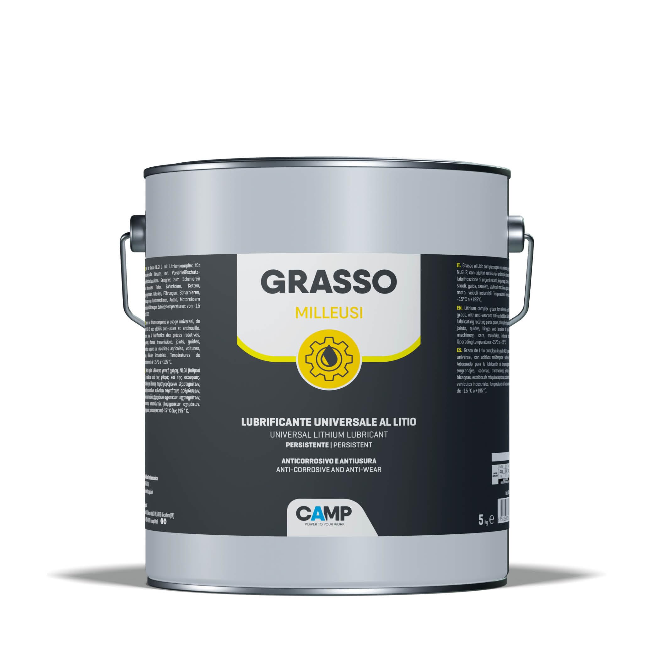 Graisse Multi-usage Repsol 5 Kg - Base Lithium EP 2/3, Pour Châssis, Roulements, Machines, Terrains Difficiles - 7