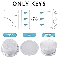 Vista 2 de Youyole 8 llaves de repuesto universales para bebés, cerraduras magnéticas para gabinetes, a prueba de niños, llaves magnéticas extra, pestillo
