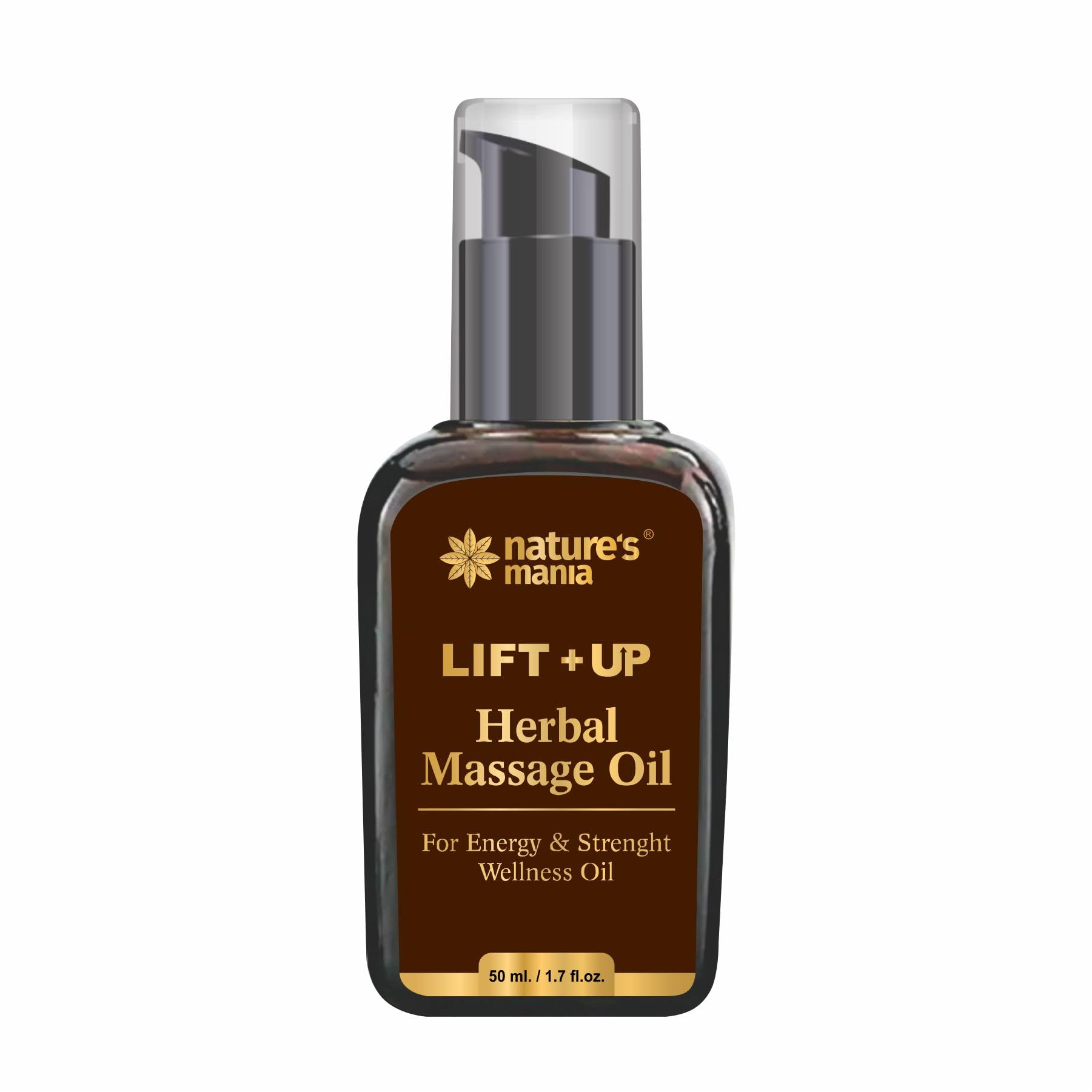 Nature's Mania Herbal Lift Up Massgar oil (50ml) Helps to get Strength, Thickness and relax | With Ashwagandha, Loung, Gokshur, Shudh Shilajit and 6 More Natutral Herbs
