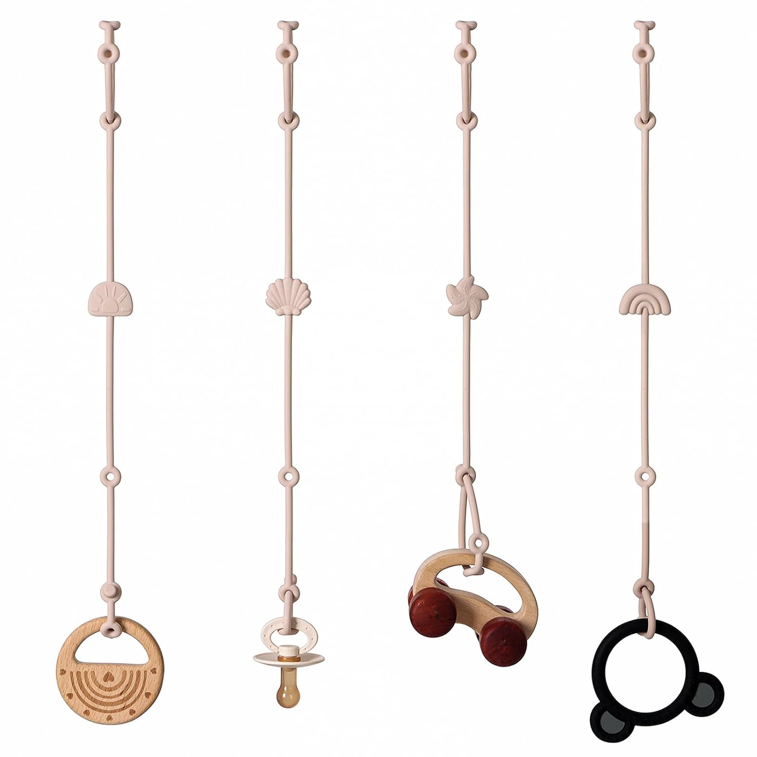 Andy Bear Silicon Toy Straps for Baby Safety: High Chair & Stroller