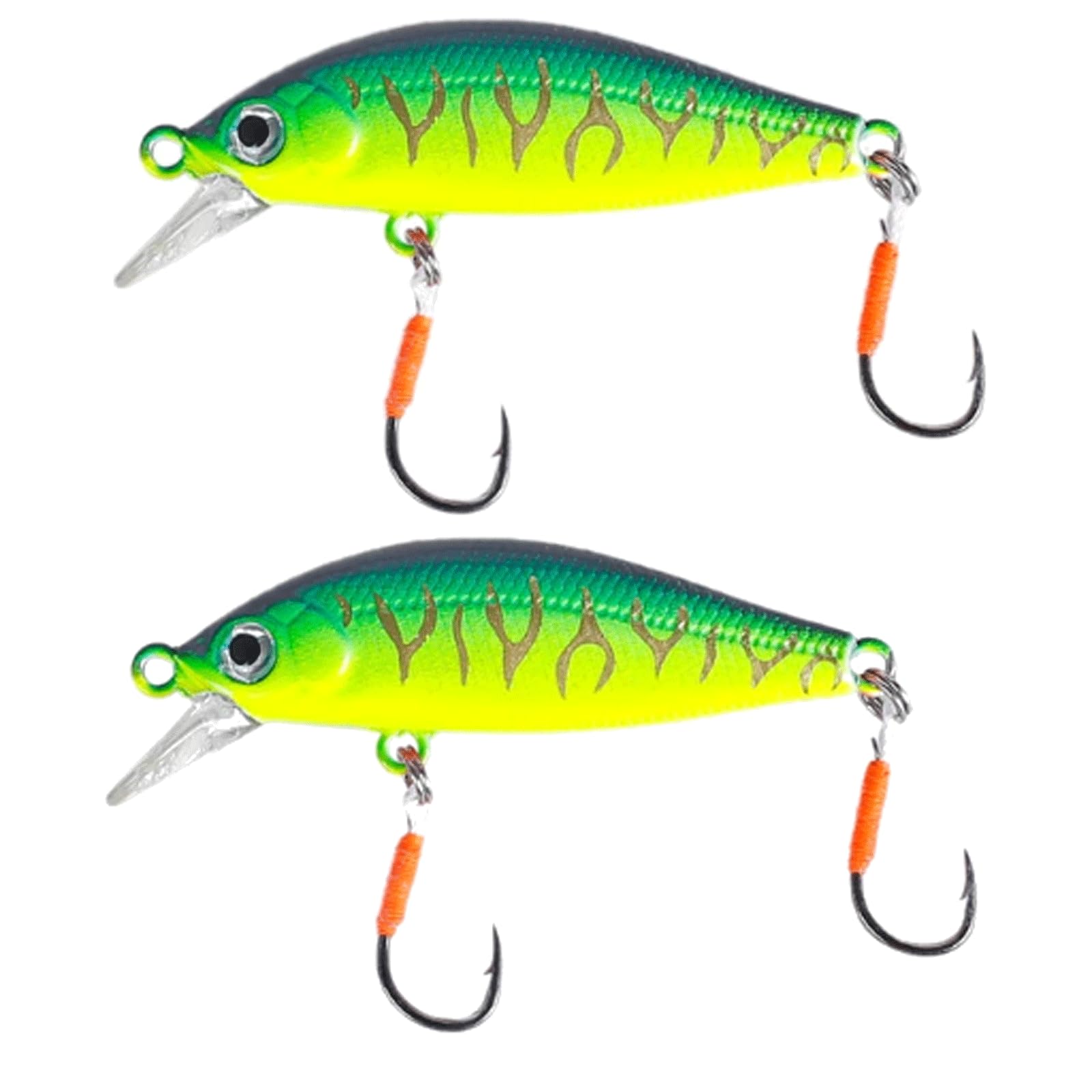 IvyLoutish Fishing Lure Bait 2 Pcs Artificial Bait 50mm 3.2g Sinking Minnow Bait Stream Trout Fishing Bait for Perch Pike Trout Fishing Tackle