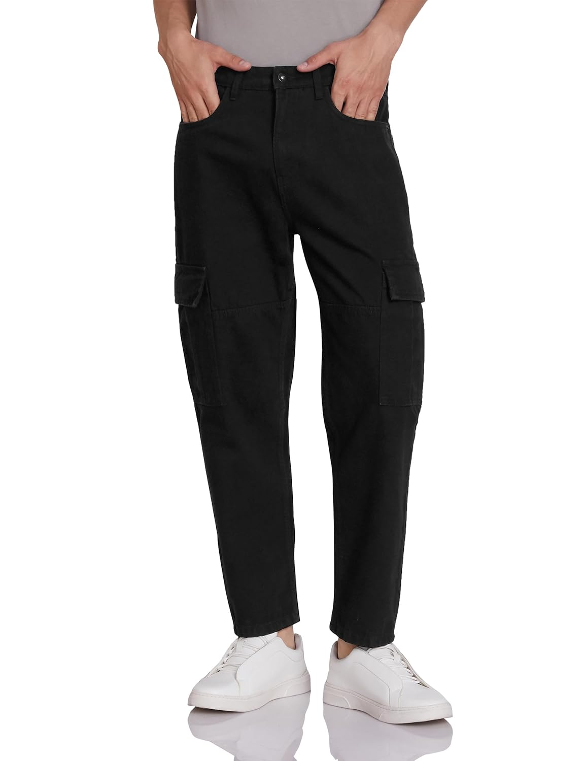 Amazon Brand – Symbol Men’s Baggy Cargo Jeans (Loose Fit | 100% Cotton)