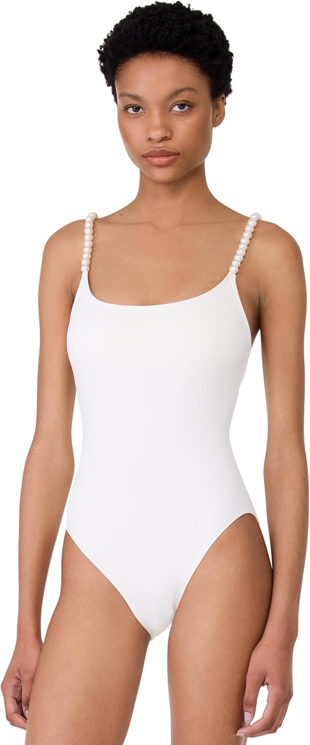 kate spade new york Women's String of Pearls One Piece Swimsuit