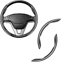 Vista 12 de Amiss 3 fundas antideslizantes de fibra de carbono para volante, diseño de mariposa segmentada, protector universal para el 99% de la rueda