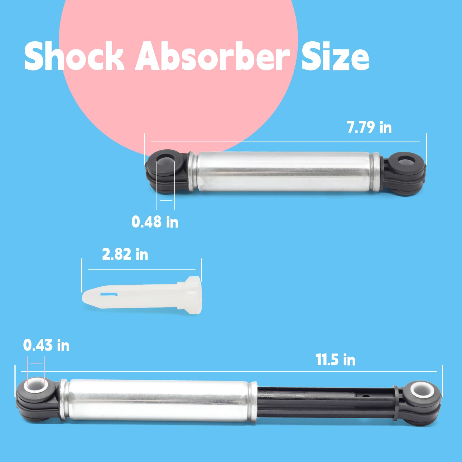 3 Stück 383EER3001E Unterlegscheiben-Stoßdämpfer-Ersatz für LG Waschmaschine Modell WM2277HW WM1811CW WM2075CW Ersatz 4901ER2002B AH3522309 AP4436949 1267433 EA3522309 PS3 522300 9