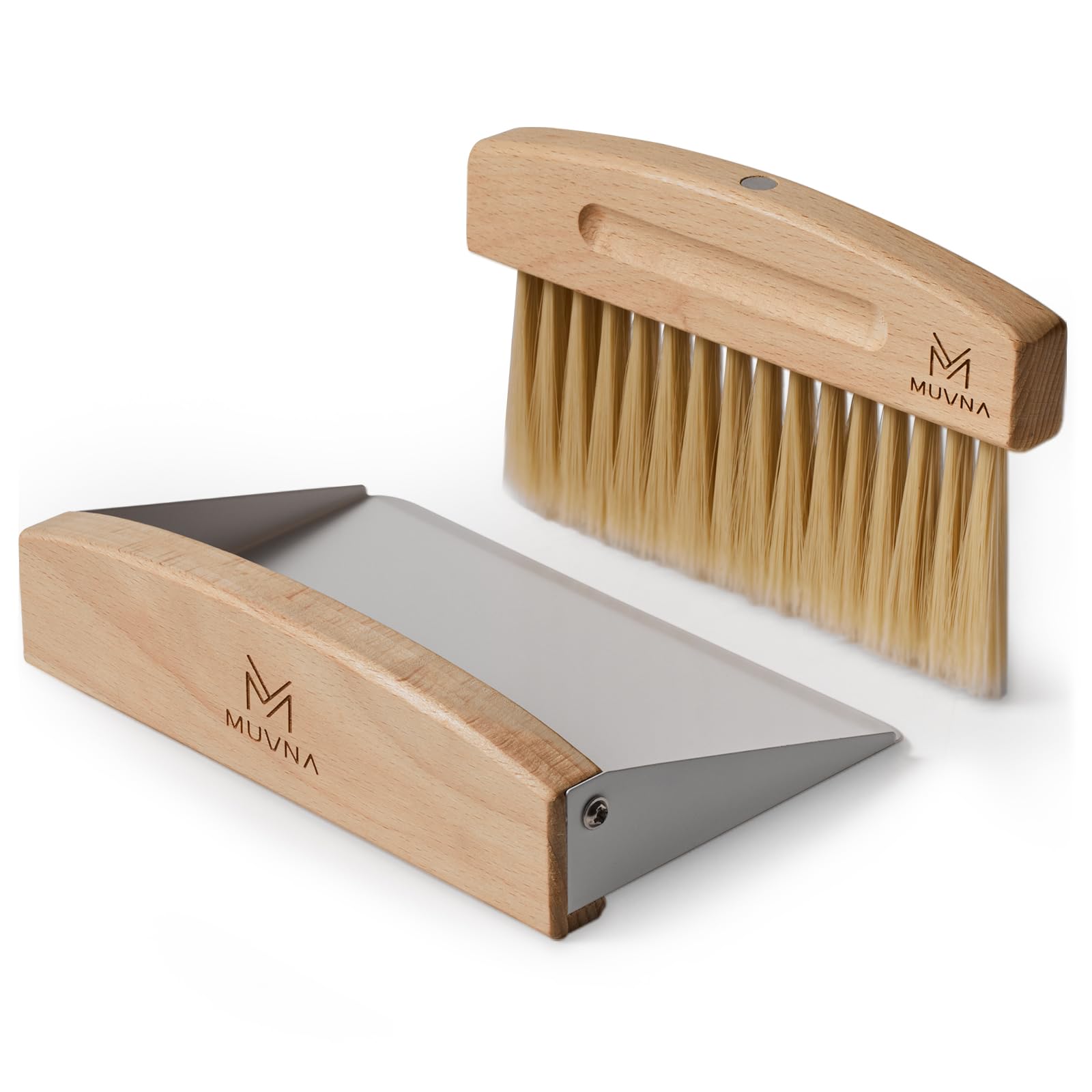 Photo 1 of Coffee Brush & Dustpan Set, White - Small, Magnetic Snap-Together Storage