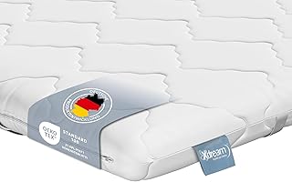 XDREAM Pure Topper | Ergonomischer Matratzentopper mit bequemem Komfortschaumkern | Bänder zur Befestigung | Öko-Tex Zertifiziert | 80 x 200 cm