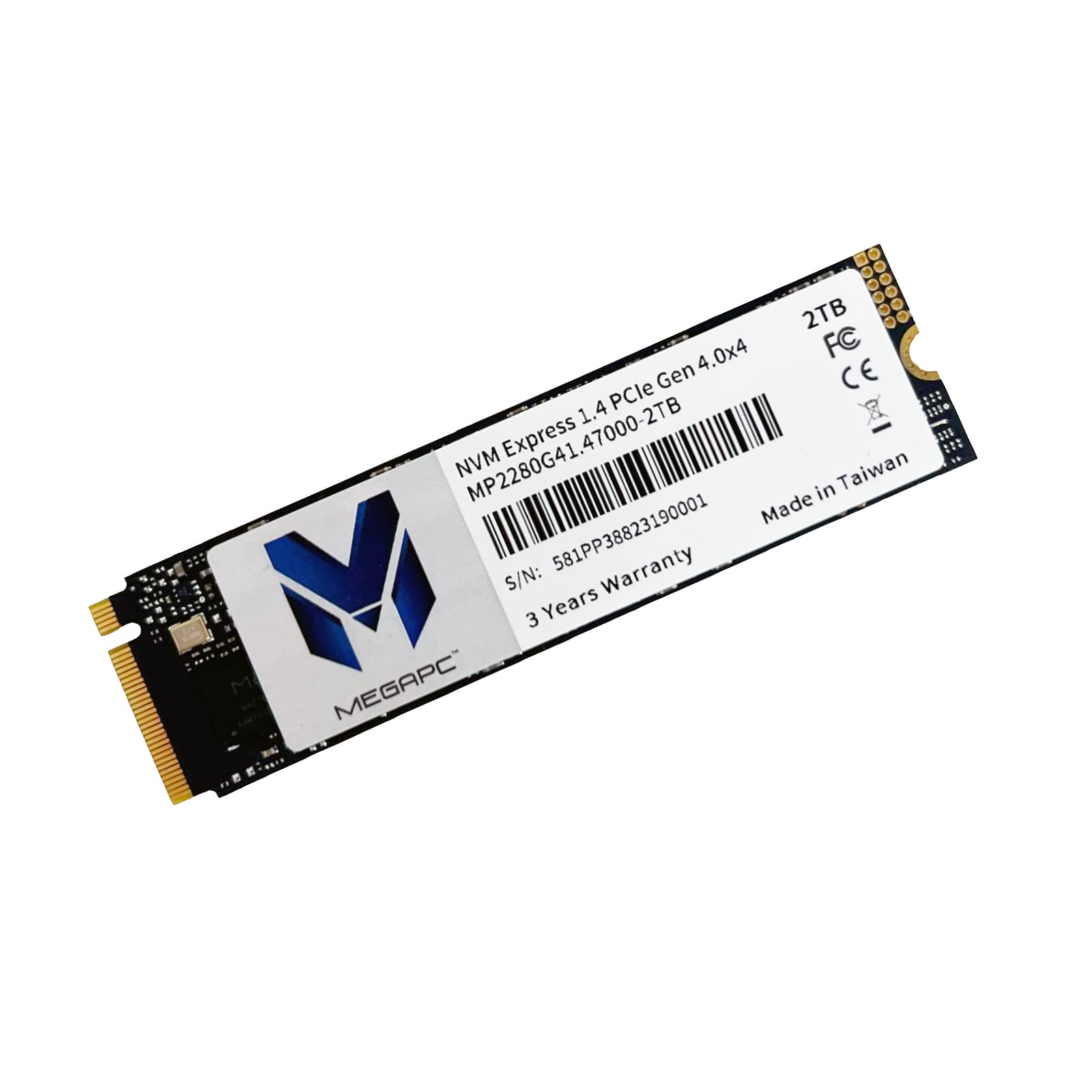 Amazon.com: MegaPC PCIe SSD 2TB NVMe M.2 2280 內部固態硬碟,介面