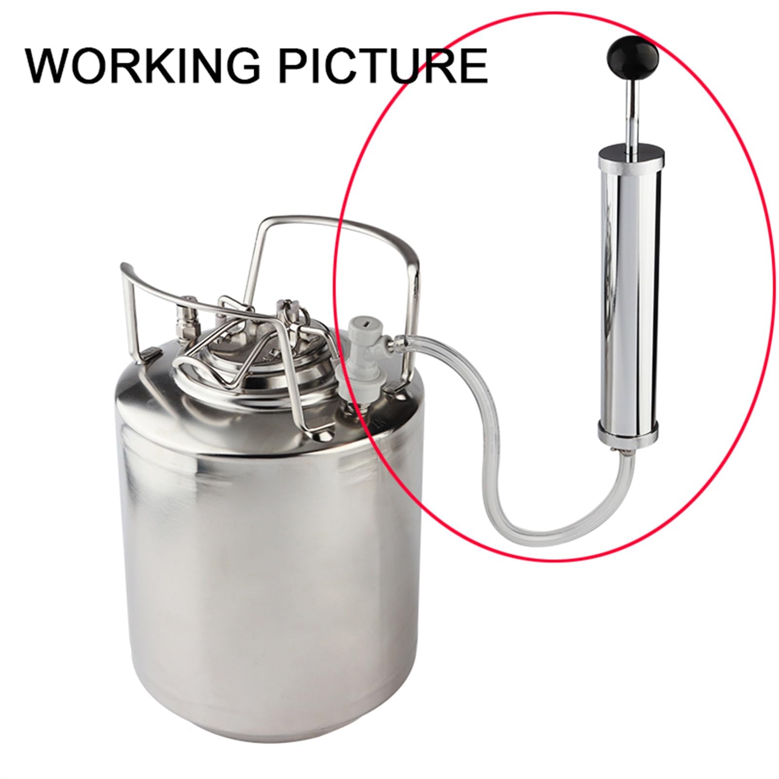 InicioCerveceríaAccesorios ， Equipo de elaboración casera de cerveza Bomba de aire for barril de cerveza, Bomba de CO2 con bloqueo de bola de gas, Herramientas for equipos de elaboración casera de cer