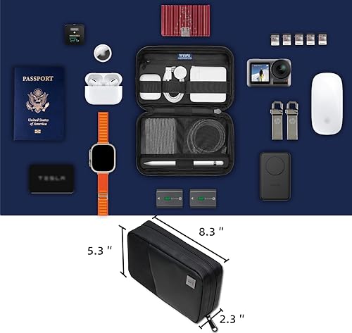 Miniatura 3 de WIWU Estuche de viaje organizador de electrónica estuche de viaje organizador de tecnología impermeable  Bolsa organizadora de cables portátil Bolsa