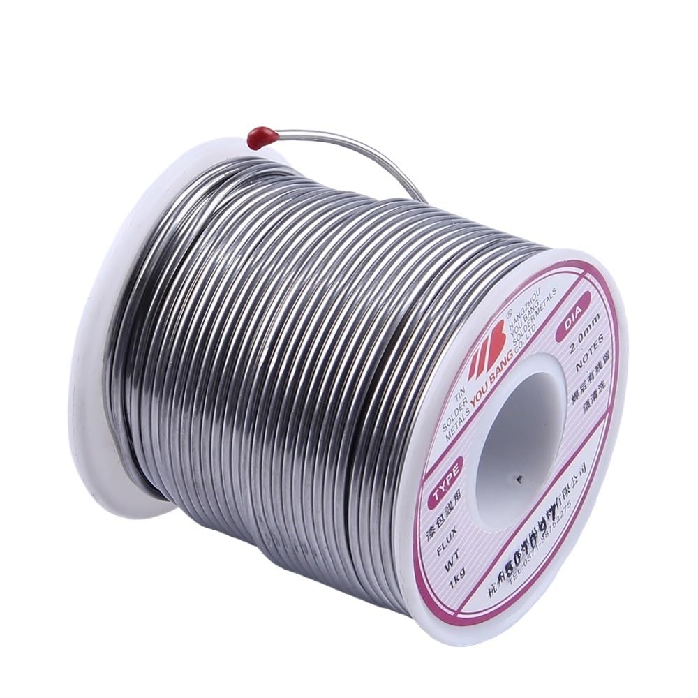 Cynowy drut lutowniczy średnica 2,0 mm 900 g płytka drukowana pasta lutownicza strumień spawalniczy 2% do generatora aluminiowy drut nawijający