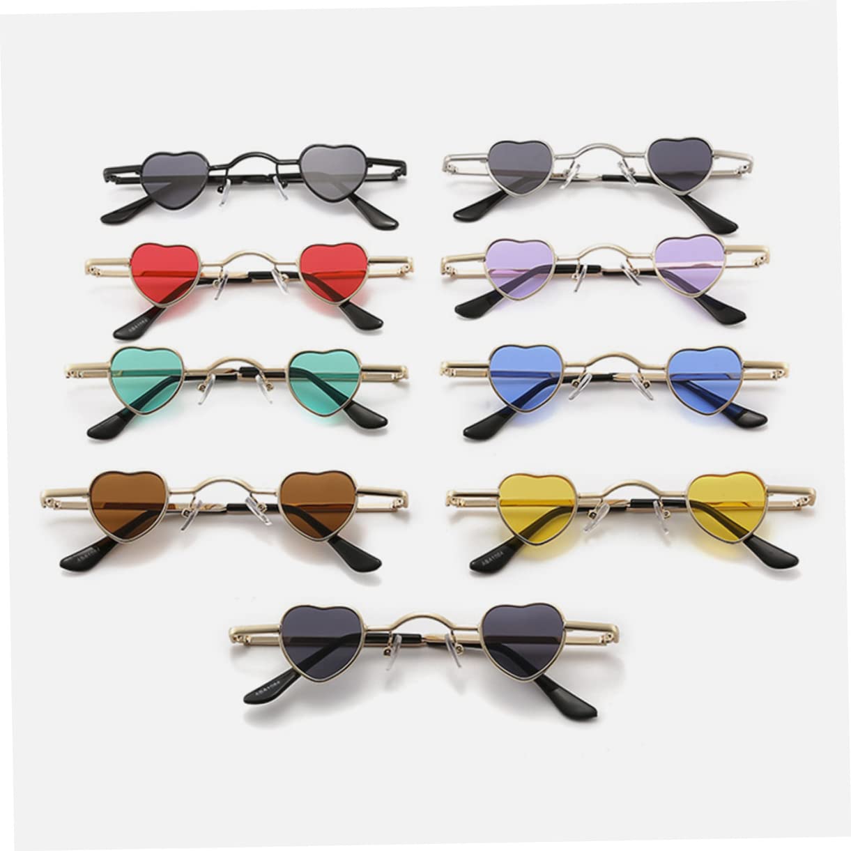 SOIMISS gafas de sol de corazón presentes originales heart shaped sunglasses gafas de sol únicas as de de moda para hombre anteojos as de de tera Metal