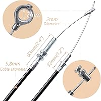 Vista 5 de Universal Throttle Cable 60 inch Long for Manco 8252 Cart ASW Go Kart Motorcycle Gas Scooter Minibike Buggy