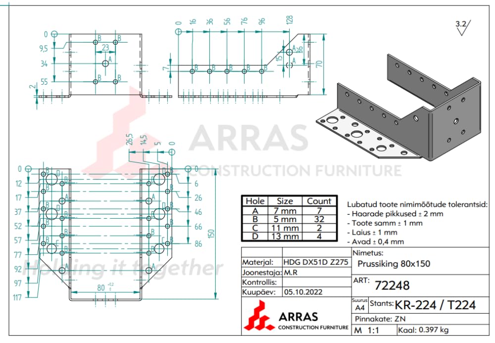 Supporto per Travi | 24 Supporti per Travi in Legno, Supporti per Travi per Fissaggio Stabile