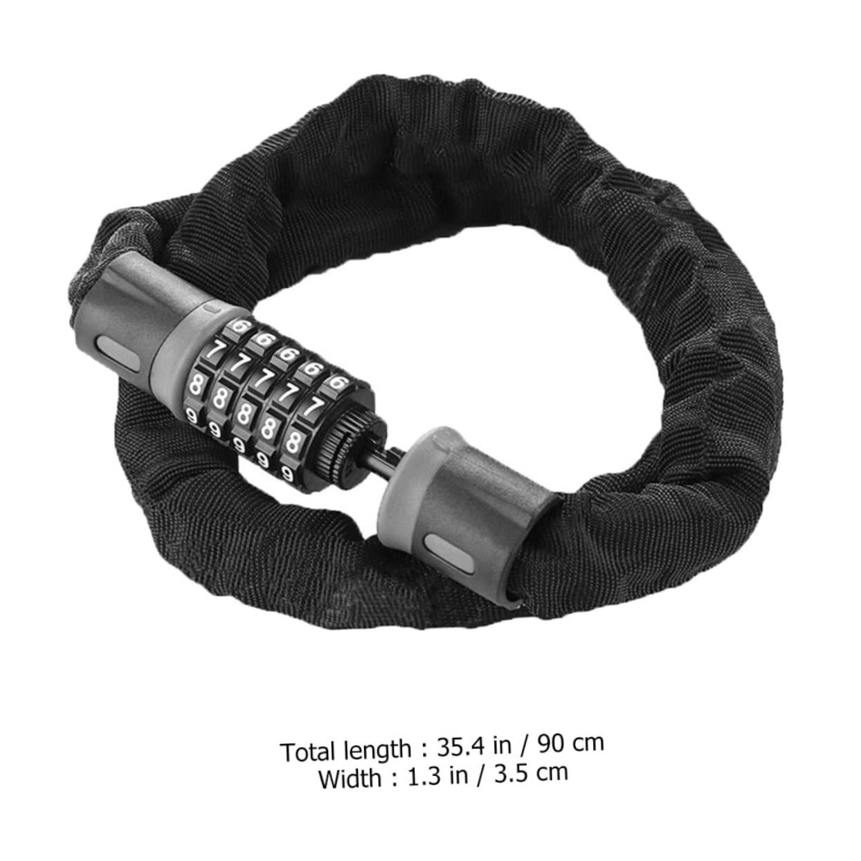 Kisangel Catena Per Lucchetto Porta in Acciaio Al Carbonio Catena Per Bicicletta Robusta Resistente Codificato Per Bicicletta Sicuro