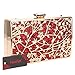 Fawziya Floral Evening Bags And Clutches Glitter Envelope Clutch Bags For Women-Red