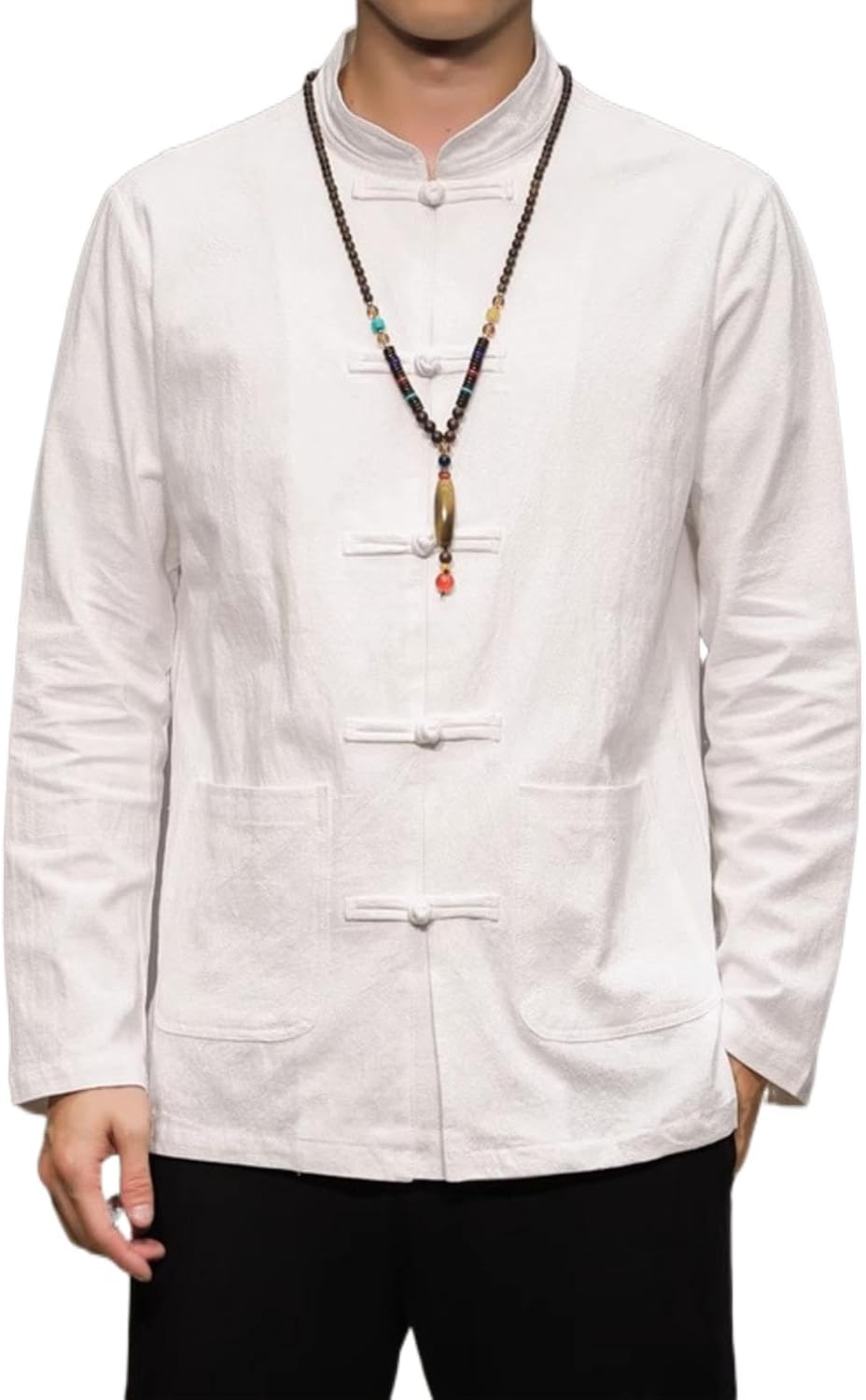 Spring and Autumn Stand-up Collar, Chinese Long-Sleeve Shirt, Retro Tang Suit top