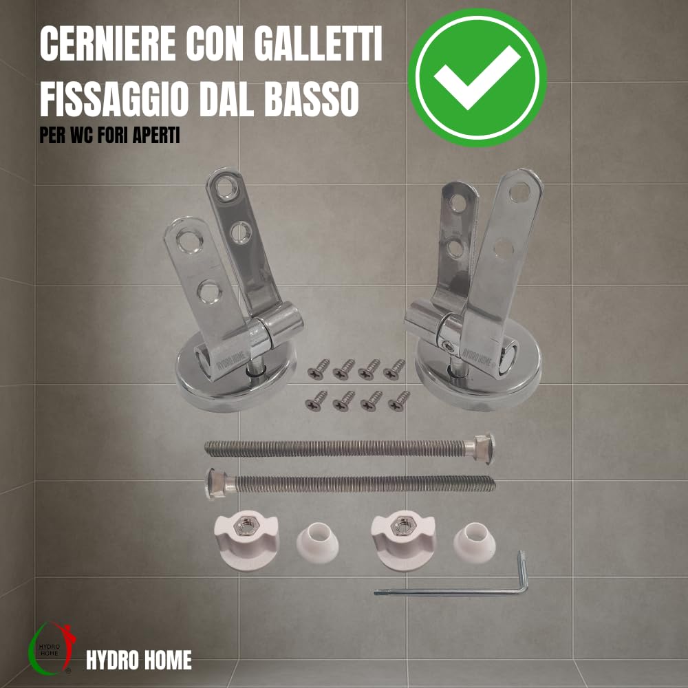 HYDRO HOME Copriwater Compatibile DOLOMITE GEMMA 2, Tavoletta Wc In Legno Rivestito In Poliestere, Resistente, Asse Wc Colore Bianco MADE IN ITALY
