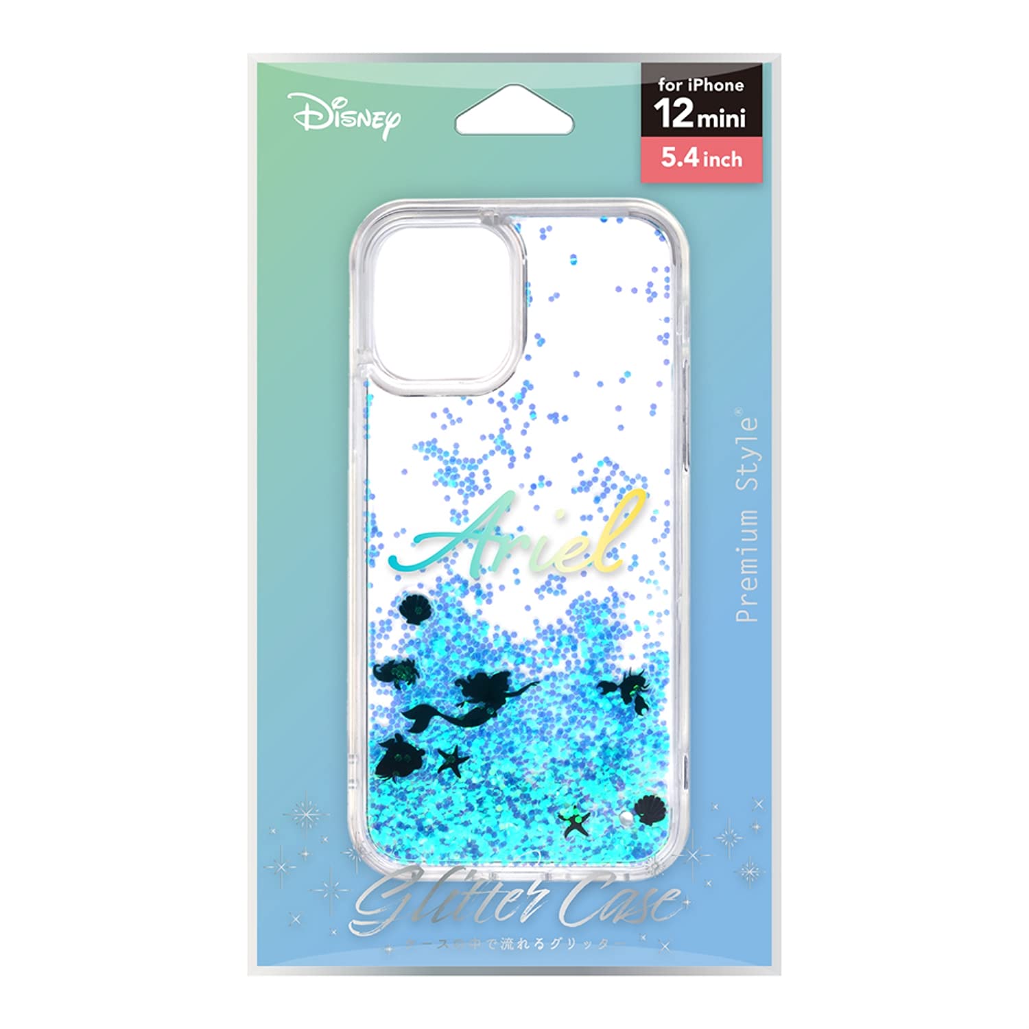 Premium Style iPhone 12 mini用 グリッターケース [アリエル] PG-DLQ20F03ARL