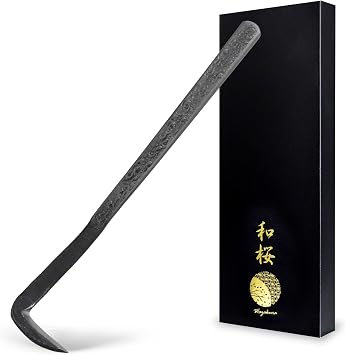 Wazakura Bonsai Scraper Jin Sickle Knife Made in Japan in Carbon Steel, Shari Carving Tool, Japanese Dead Wood and Bark Grafting Cutter