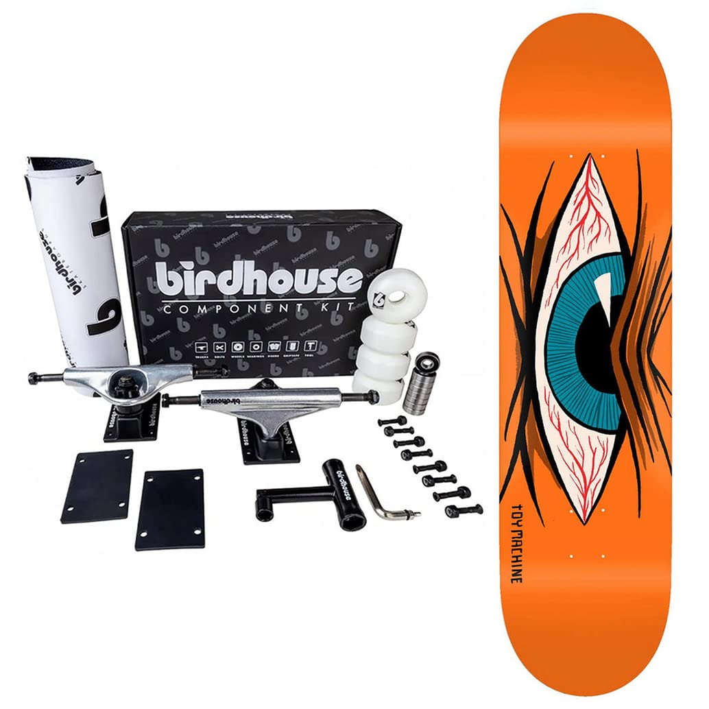 Skateboard complet ANTIHERO KROOKED TOY MACHINE et autres skateboarding Deck Créez votre skate complet professionnel - haute qualité et table (8.0, TOY MACHINE)