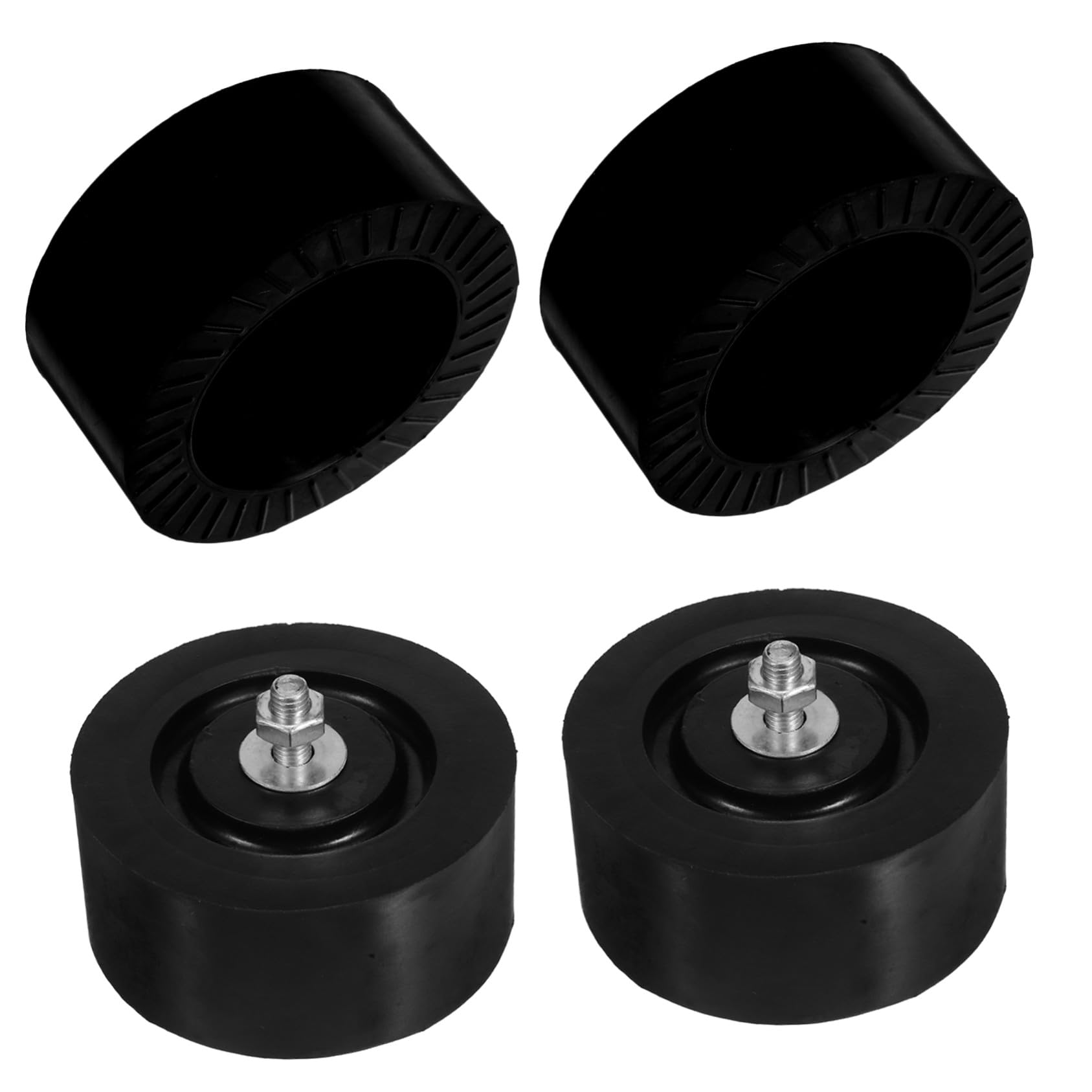 4 Alfombrillas Antivibración Para Aire Acondicionado Soportes De Goma Antivibración Almohadillas Redondas De Goma Para Aire Acondicionado Color Negro