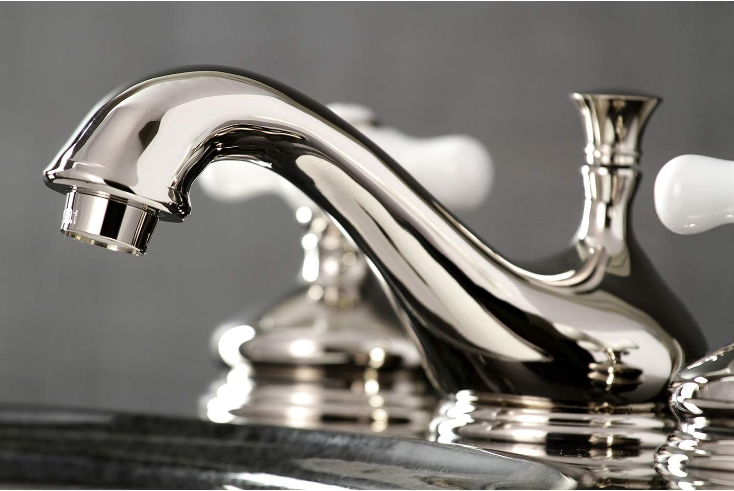 Kingston Brass KS1166PX 8 in. Widespread Bathroom Faucet, Polished Nickel