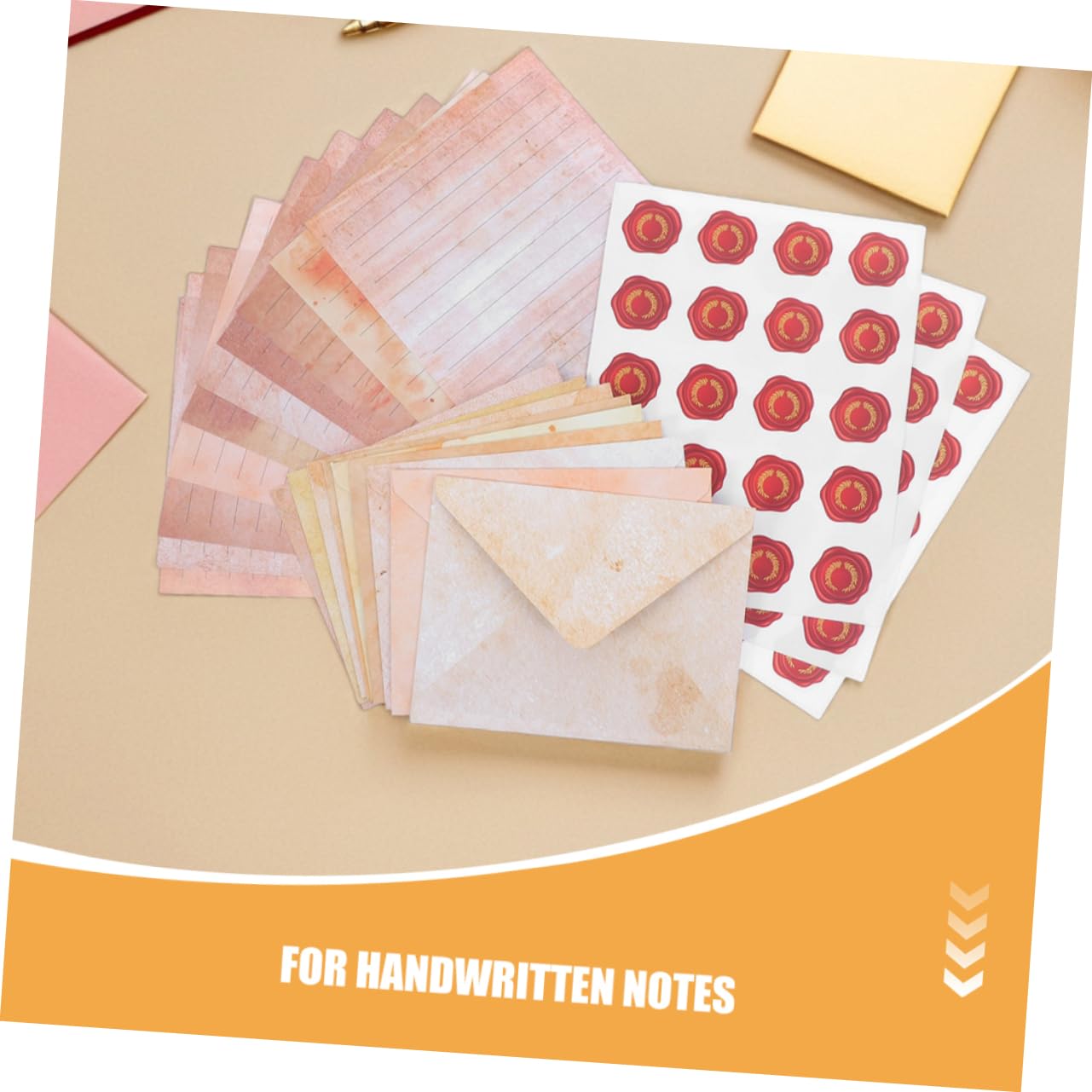 Set de Papelería Vintage para Cartas, 100 Hojas de Papel | Sobres a Juego, Diseño Retroinspirado con Líneas para Escritura, Papel Optimizado para Notas y Comunicación Diaria