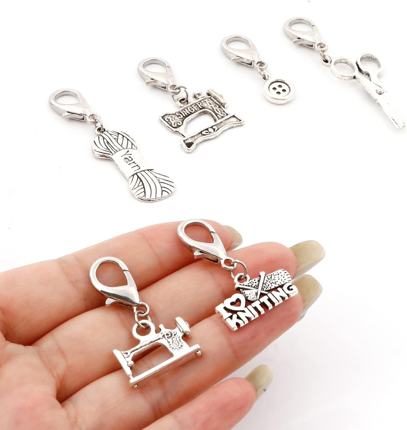 DoreenBeads 12Pcs Knitting Themed Stitch Marker for Crocheting and Knitting