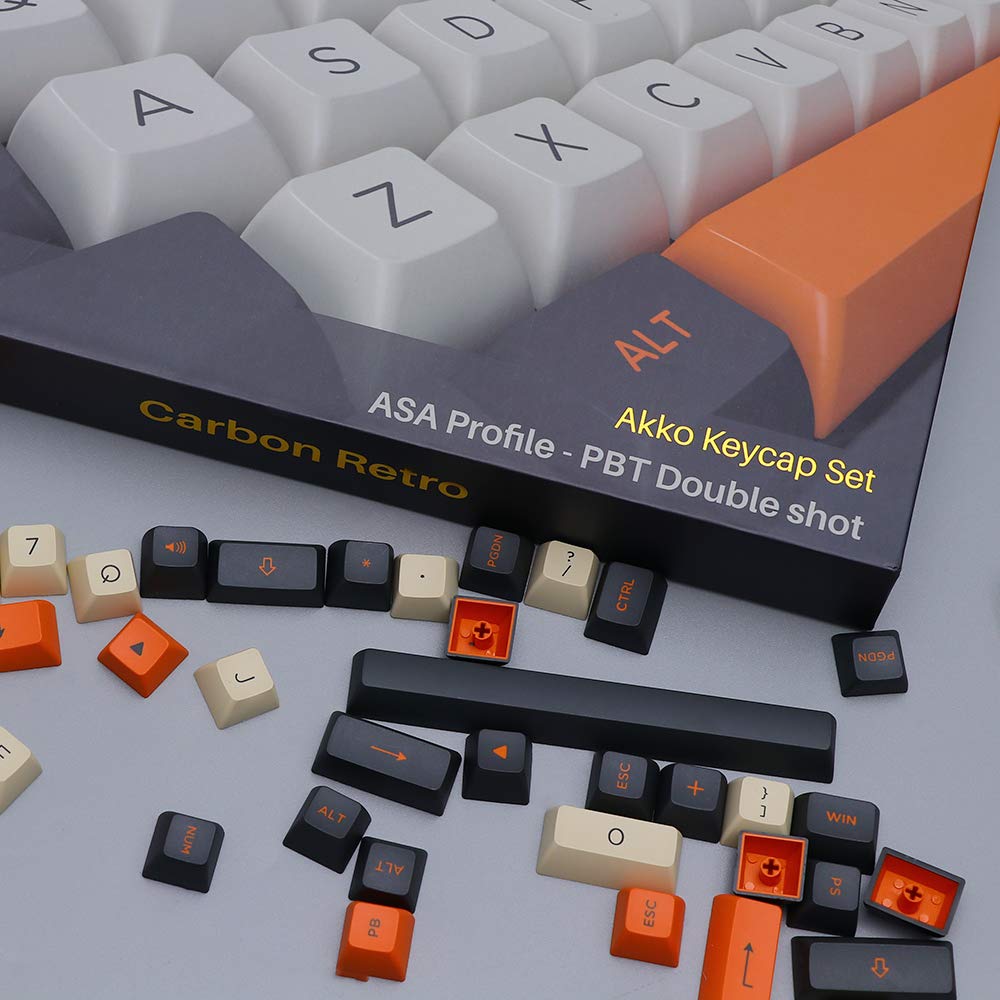 EPOMAKER AKKO Carbon Retro 158 Keys ASA Profile DoubleShot PBT Full
