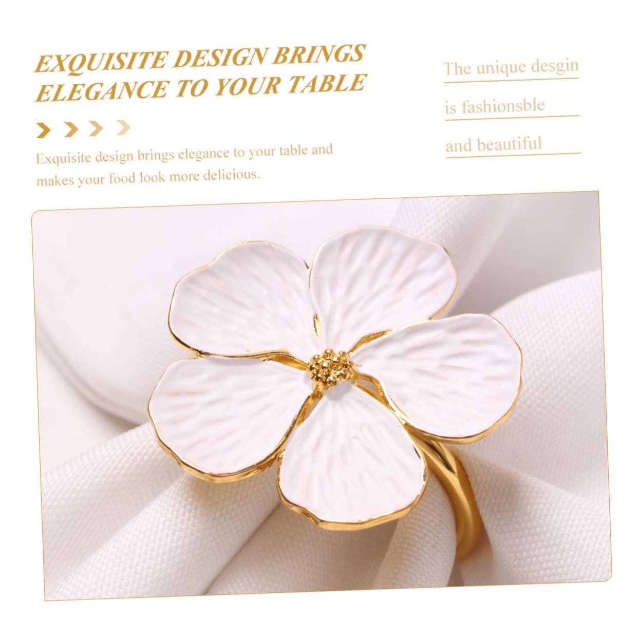 18piezas Anillos para Servilletas De Flor Decorativos Adornos para Bodas y Eventos Elegantes Accesorios De Mesa para Restaurante y Hogar