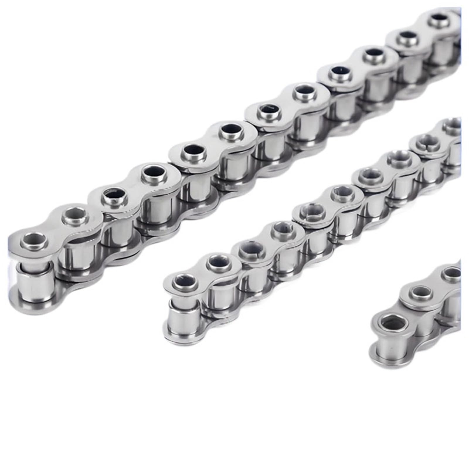 Rollenkette Aus Kohlenstoffstahl 1/1,5 Meter Hohlbolzenkette 06B/08B/10A/12A 304 Edelstahl-Rollenkette mit kurzer Teilung for industrielle Getriebe-Hohlkette((12A-1)-1Meter)
