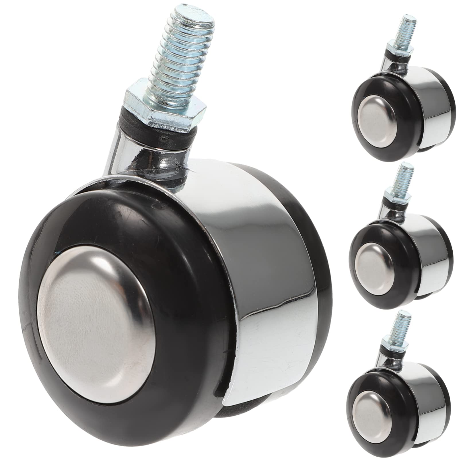 ZUNOXAZ 4 piezas Ruedas Giratorias con Freno para Muebles Ruedas de Aleación de Zinc Resistentes para Sillas de Oficina y Carros Repuesto Fácil de Instalar para Estanterías y Escritorios