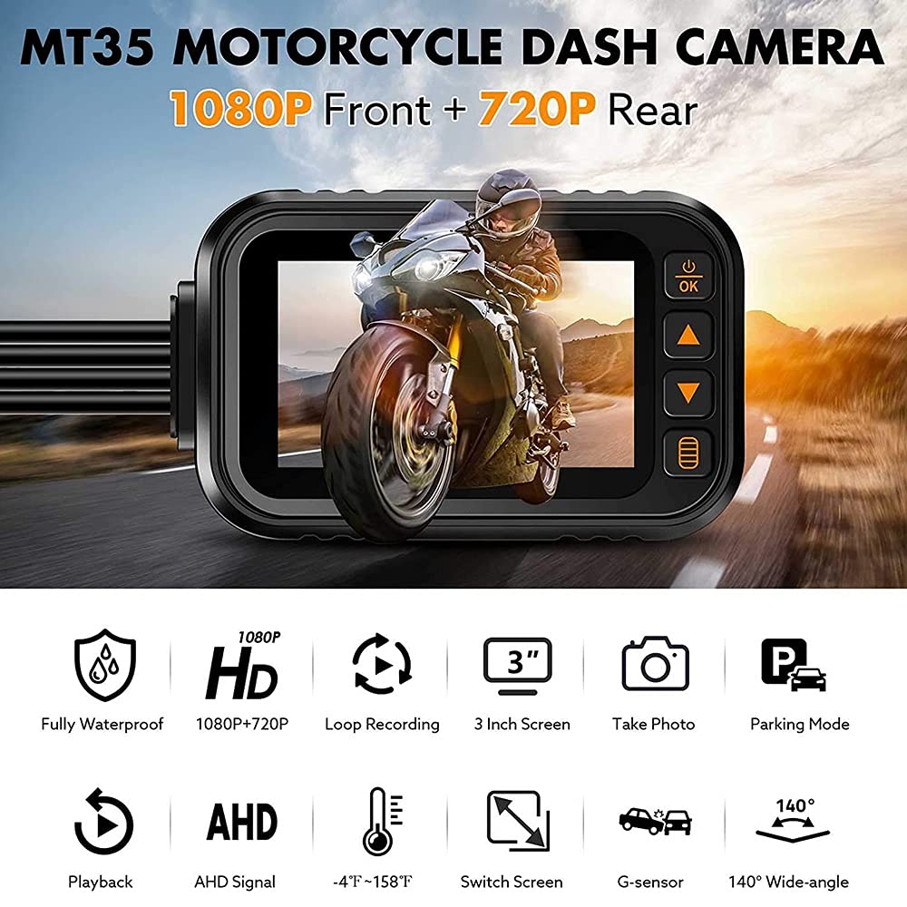 Amazon.co.jp: バイク用ドライブレコーダー 1080P+720P デュアルレンズ 