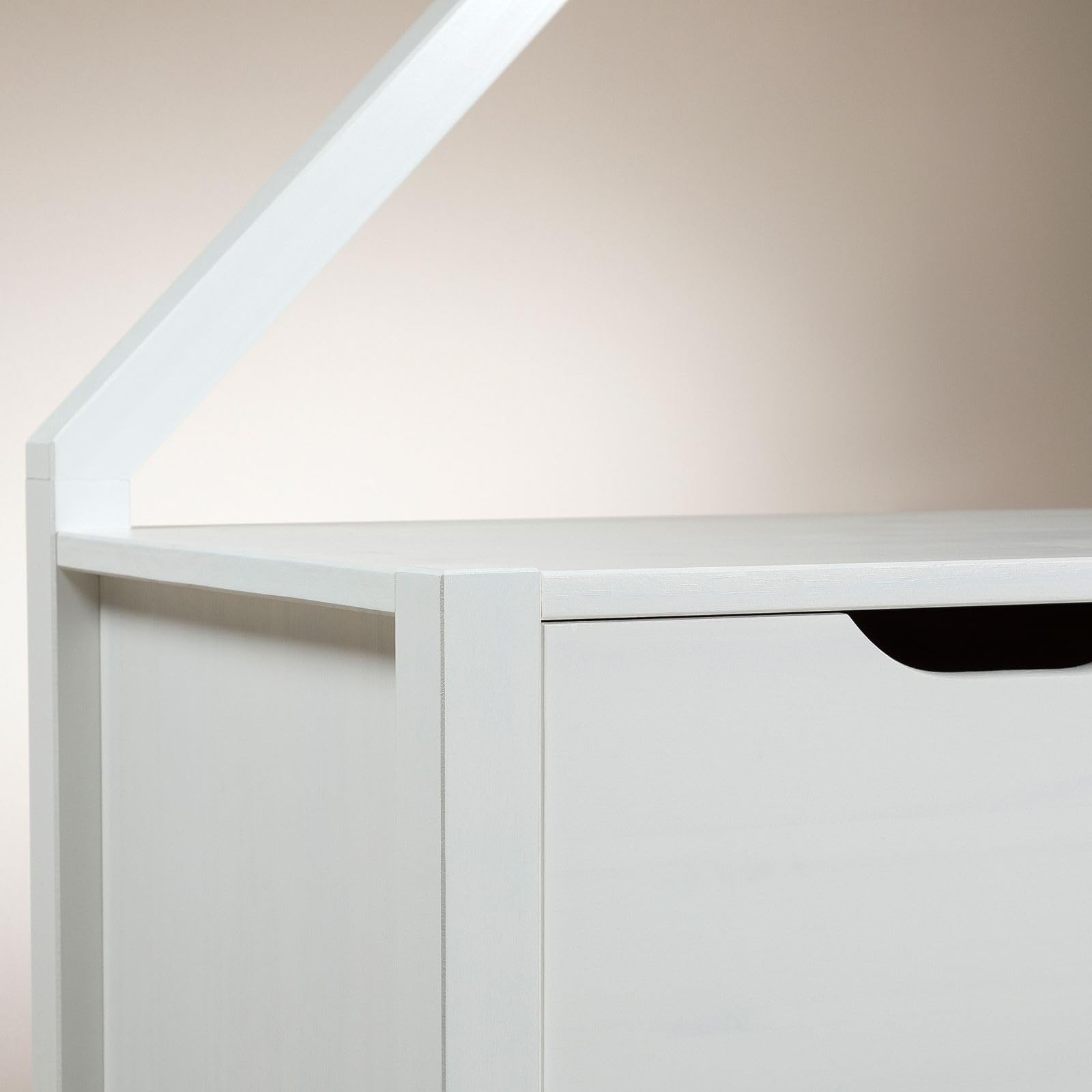 IDIMEX Kommode ELANO in Hausform - Weiß, massives Kiefernholz, 3 große Schubladen, Kinderzimmer Aufbewahrung, Kleiderschrank, Kinderzimmer möbel, Schubladenkommode